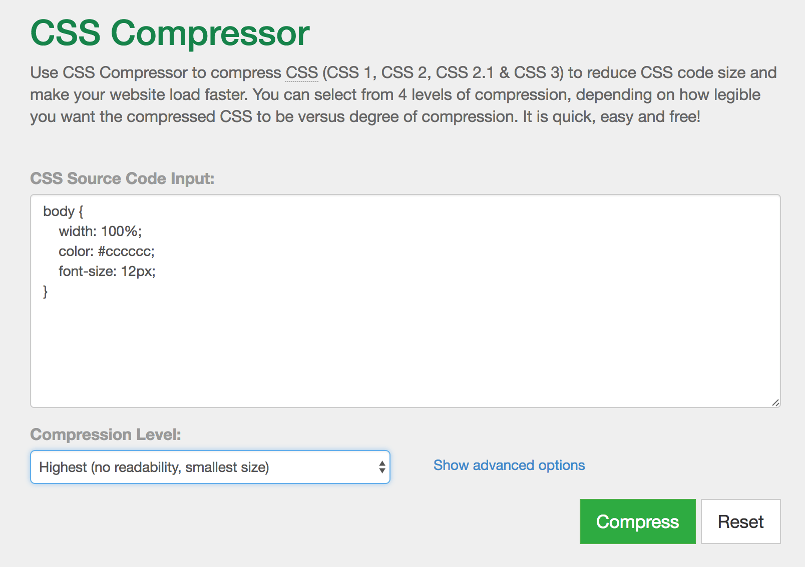 CSS Compressor1